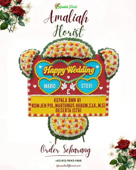 Papan Bunga Pernikahan Petekeyan